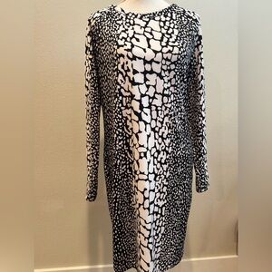 Michael Kors  Patterned Long Sleeve Dress